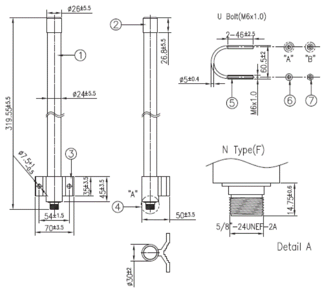 170668-000: Cradlepoint Omnidirectional External antenna for 3G 4G LTE ...