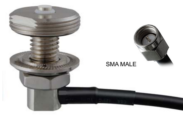 Wilson ¾-Inch Mount for NMO Antenna with SMA-Male Connector and 14