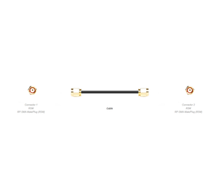 PT195-015-RSM-RSM: 15 Feet 195 Type Low loss Cable Assembly with Reverse Polarity SMA-Male and Reverse Polarity SMA-Male Connectors