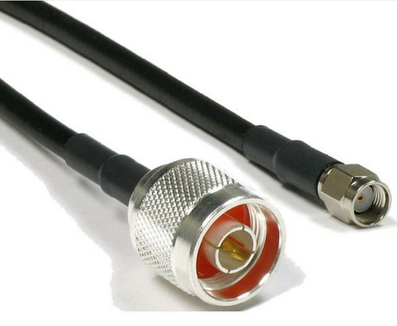 PT240-025-RSM-SNM: 25 Feet 240 Type Low loss Cable Assembly with Reverse Polarity SMA-Male and N-Male Connectors