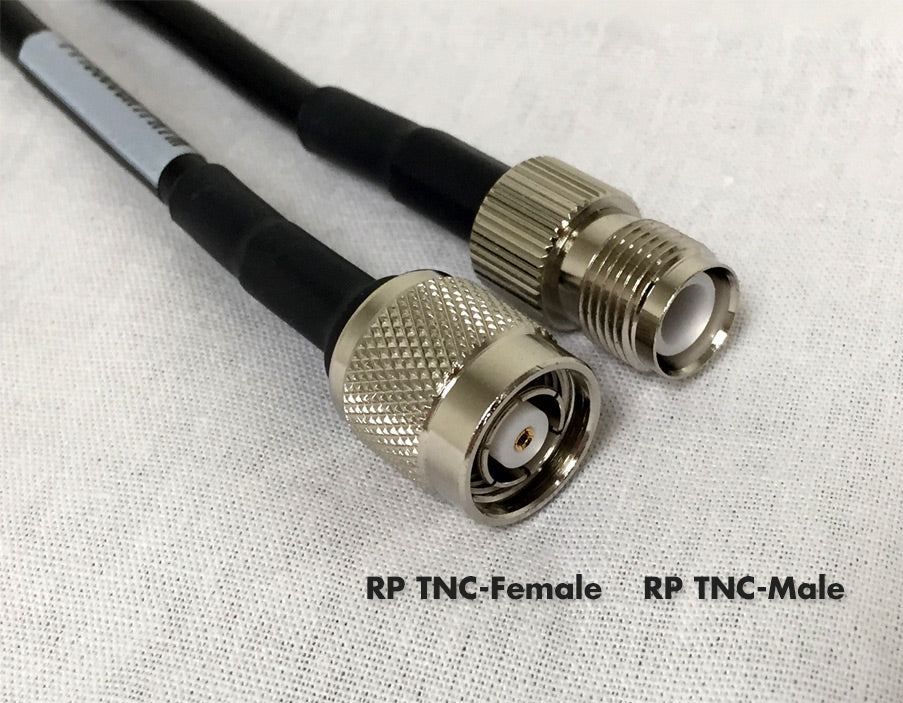 LMR195 Type equivalent Cable - RPTNC-Female to RPTNC-Male - 24 Foot